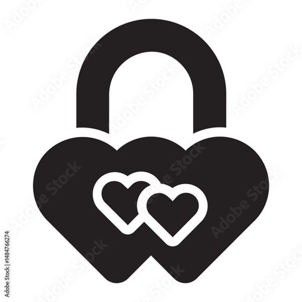 Obraz padlock glyph icon