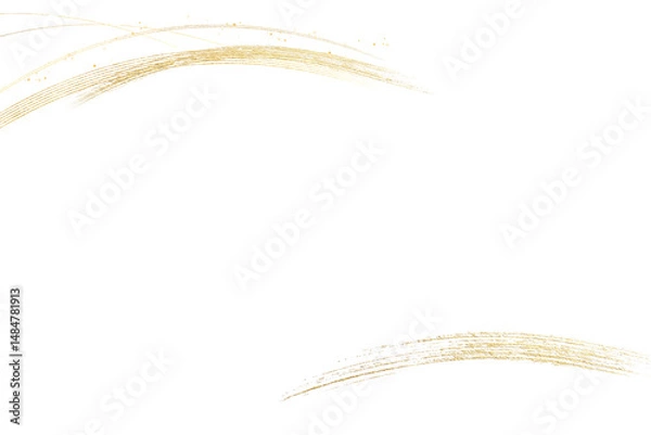 Obraz 金色のラインと透明の背景（アブストラクト）