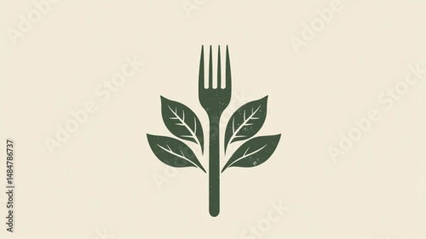 Fototapeta vector illustration of a fork