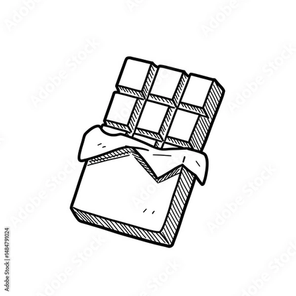 Obraz Hand-Drawn Chocolate Bar