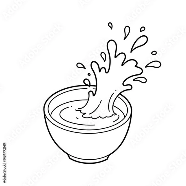 Obraz Water Splash in Bowl