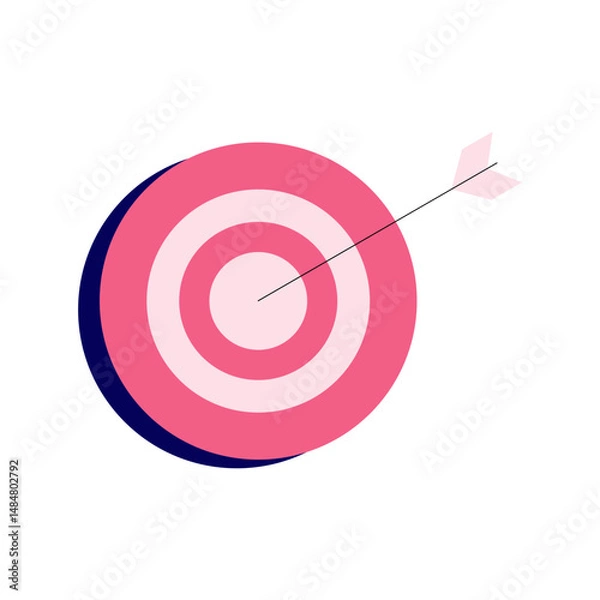 Obraz The target on a white background symbolizes success, hard work and ambition.
