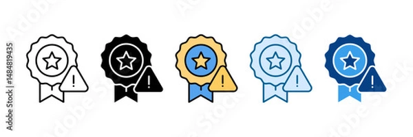 Obraz Reputational Risk Icon Set Multiple Style Collection