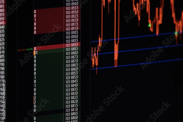 Obraz Indepth Stock Market Analysis and Comprehensive Trading Chart Visualization Techniques