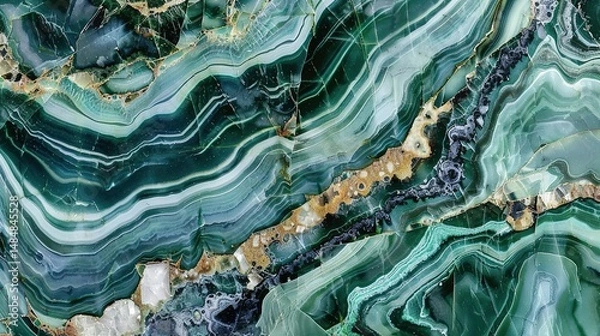 Obraz Rich dark blue green grunge texture background with marbled stone or rock textured patterns, showcasing rugged and earthy aesthetic for design projects, creative layouts, or artistic compositions.