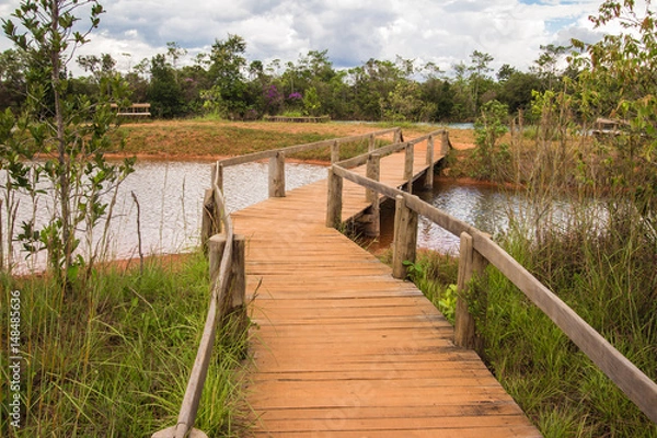 Obraz Bridge over the lake