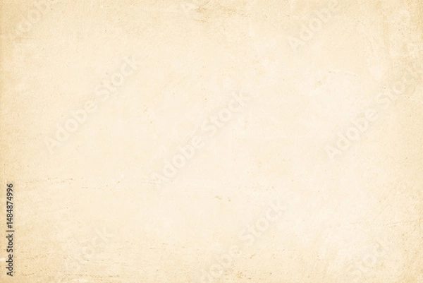 Fototapeta Colour old concrete wall texture background. Close up retro plain cream color cement wall background texture. Design paper vintage parchment element.