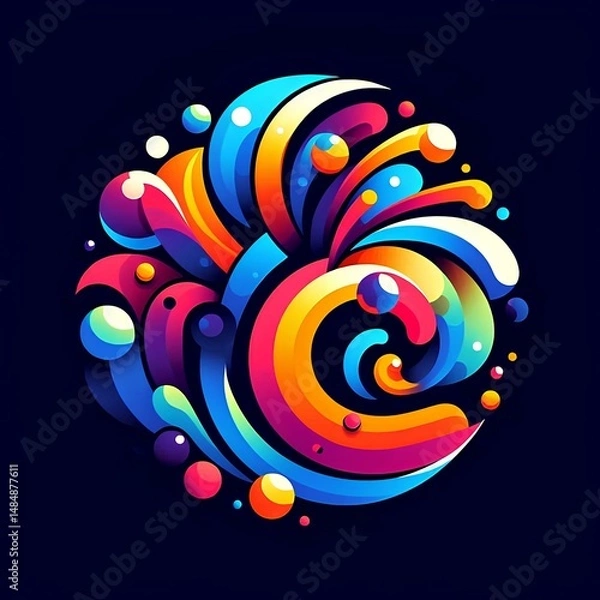 Fototapeta abstract background with circles