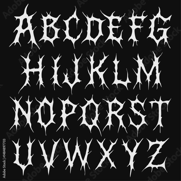 Obraz Creepy font