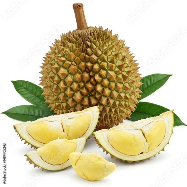 Obraz durian isolated on the white background