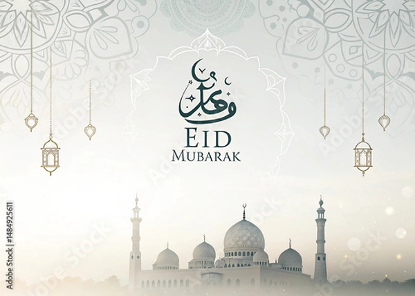 Fototapeta Eid Mubarak Background