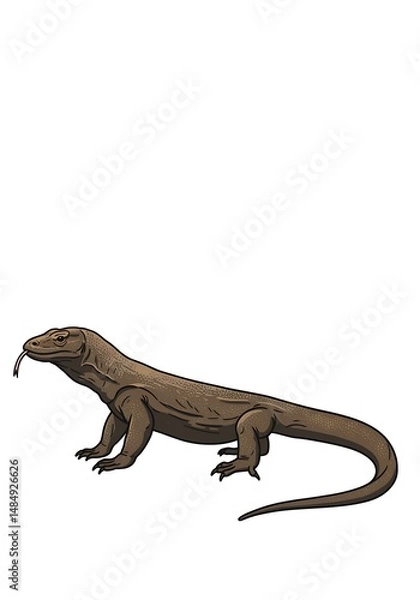 Fototapeta Komodo Dragon: Island Shadow