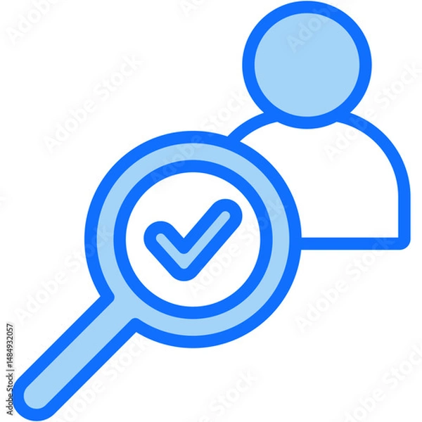 Obraz Prospecting Blue Icon Vector Illustration