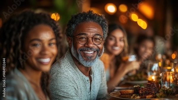Obraz Family enjoying a meal together (1)