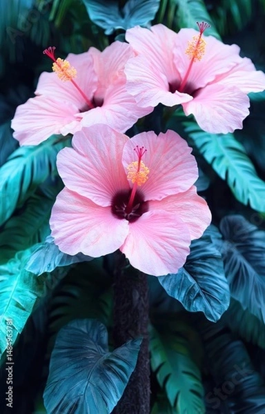 Obraz pink and white flower