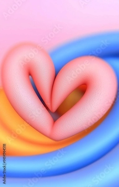 Obraz pink heart shaped candy