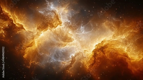 Fototapeta Cosmic Nebula Celestial Cloudscape, Space Exploration