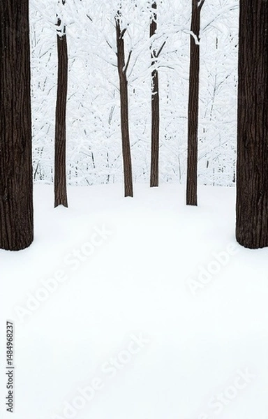Obraz snow covered trees