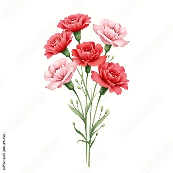 Obraz bouquet of pink tulips