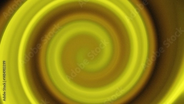 Fototapeta Yellow glowing spiral abstract background art