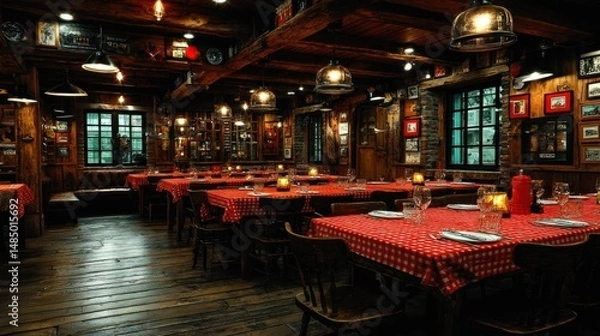 Obraz Rustic restaurant interior design