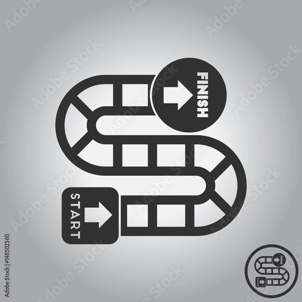 Fototapeta board game map, table game for kids