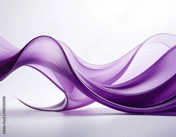 Obraz Abstract purple ribbons elegantly flow