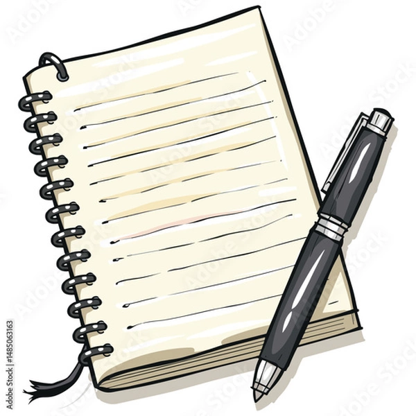 Obraz vector illustration of a clipboard and pen