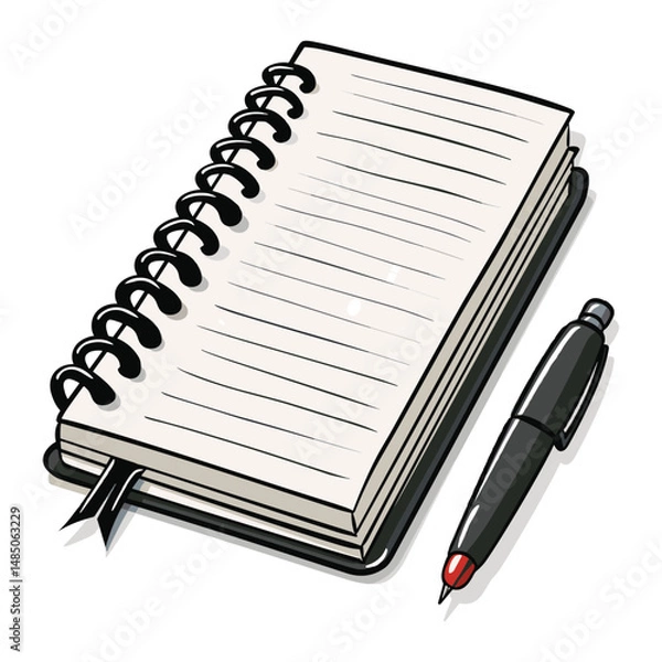 Obraz vector illustration of a clipboard and pen