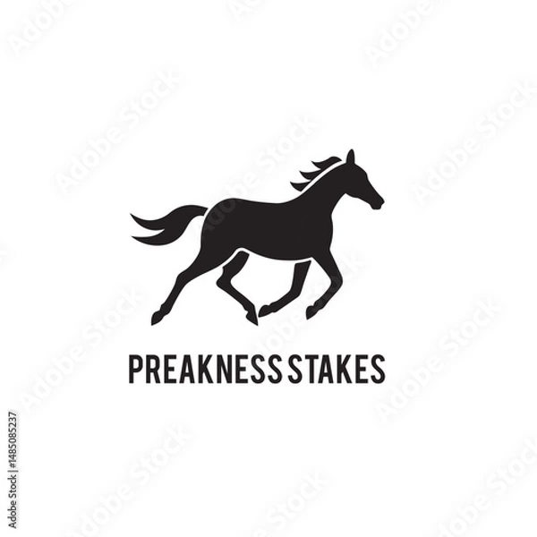 Fototapeta Preakness Stakes Horse Racing vector, icon. The Preakness Stakes is traditionally held on the third Saturday in May.