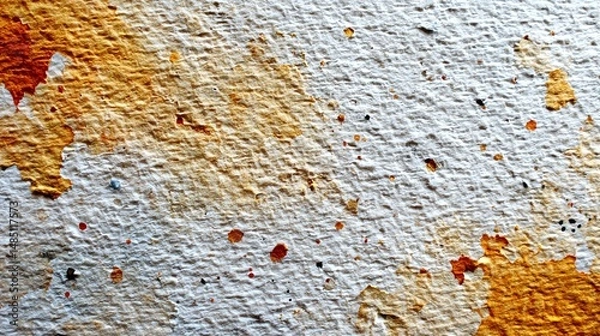 Obraz Realistic watercolor paper texture with natural paint stains and cold-pressed roughness. Perfect for artistic backgrounds, digital art, and creative projects. High-resolution, handmade feel.