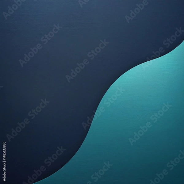 Fototapeta Minimalist Navy to Turquoise Gradient Background – Abstract Digital Art with Subtle Texture & Depth
