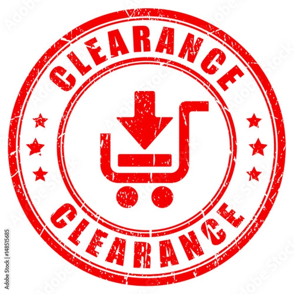 Fototapeta Clearance vector rubber stamp