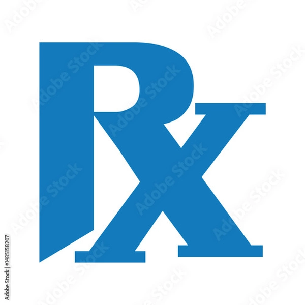 Obraz Rx Logo style shape vector design.	