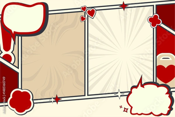 Obraz template for World Red Cross Day season with comic pop art style design set