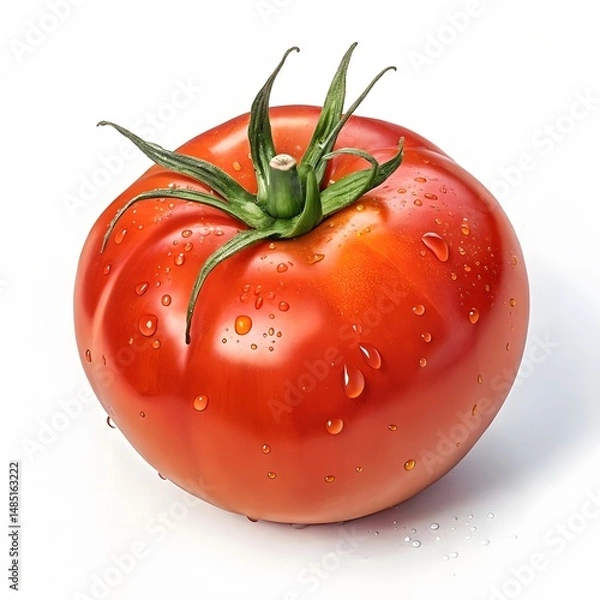 Fototapeta Red Tomatoes Clustered on Green Vine – Fresh Produce Close-Up