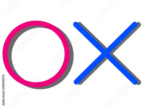 Obraz ピンクと青のマーク, マルバツ, ○×, クイズ, 記号, 合否, 正解, 不正解, セット, クイズ, 白背景, 丸, ハズレ, アイコン, 正しい, 審判, 判定, ペケ, 結果, 二択, 質問, ジャッジ, 正, 誤, マーク, 正誤, 合格, 不合格, 答え, 誤り, 承認, 却下, ばつ, 採点, 問題, テスト