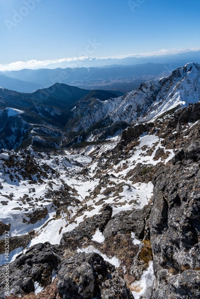 Fototapeta 厳冬期の赤岳