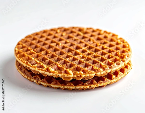 Fototapeta Stroopwafel on a white background