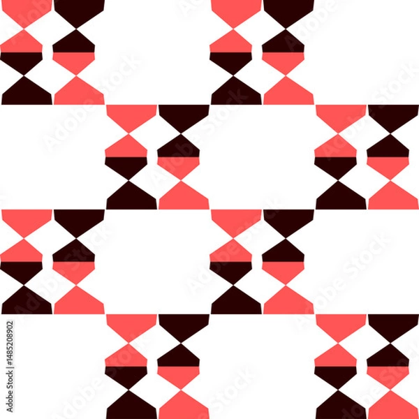 Fototapeta pink and black hourglass checkered flag background. race flag design, Two tone black and pink Checkerboard repeat pattern, replete image, design for fabric design printing