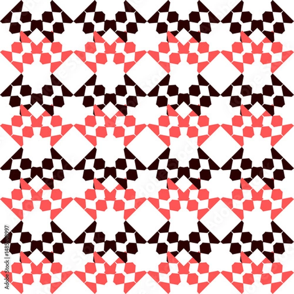 Fototapeta pink and black checkered flag background. race flag design, Two tone black and pink Checkerboard repeat pattern, replete image, design for fabric design printing