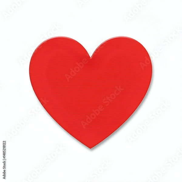Obraz red heart on white background