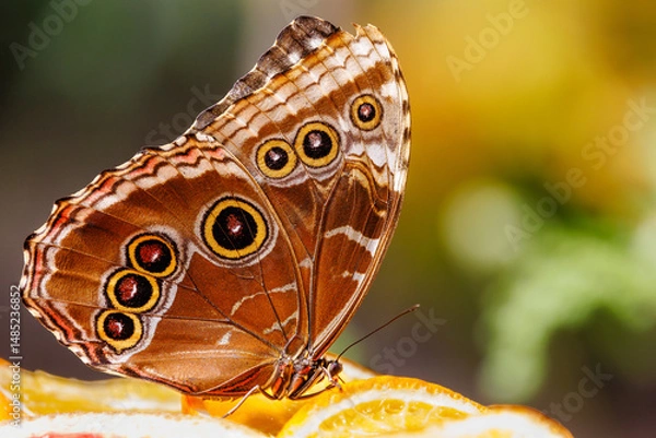 Fototapeta colorful butterflies in the butterfly house