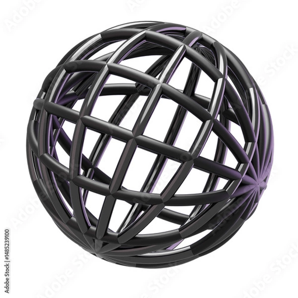 Obraz Chrome Shape abstract 3D Illustrations