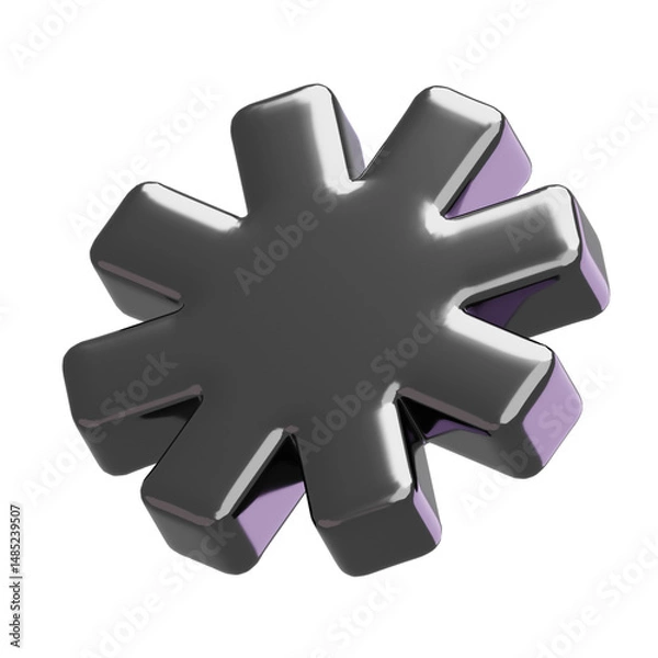 Obraz Chrome Shape abstract 3D Illustrations