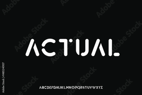 Fototapeta Display alphabet font vector design suitable for headline, poster, logo, magazine and many more