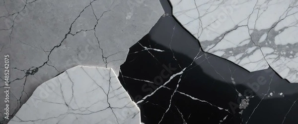 Obraz Fragmented Stone Surface with Veins