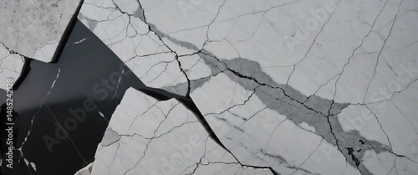 Obraz Mosaic of Black White Grey Stone