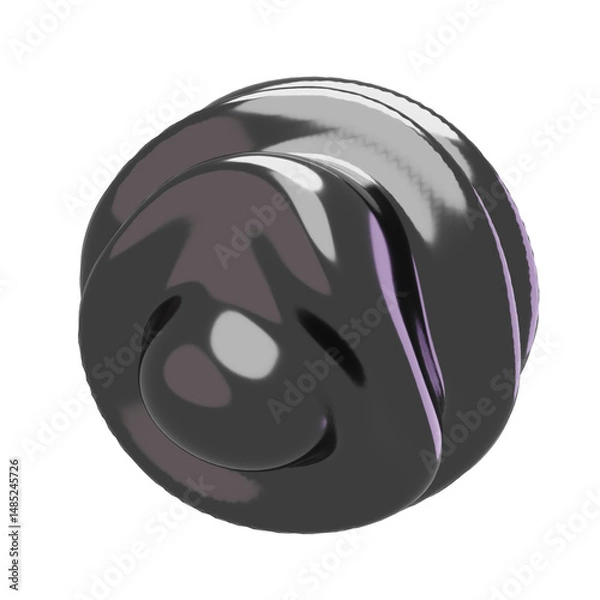 Obraz Chrome Shape abstract 3D Illustrations