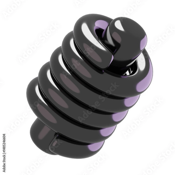 Obraz Chrome Shape abstract 3D Illustrations